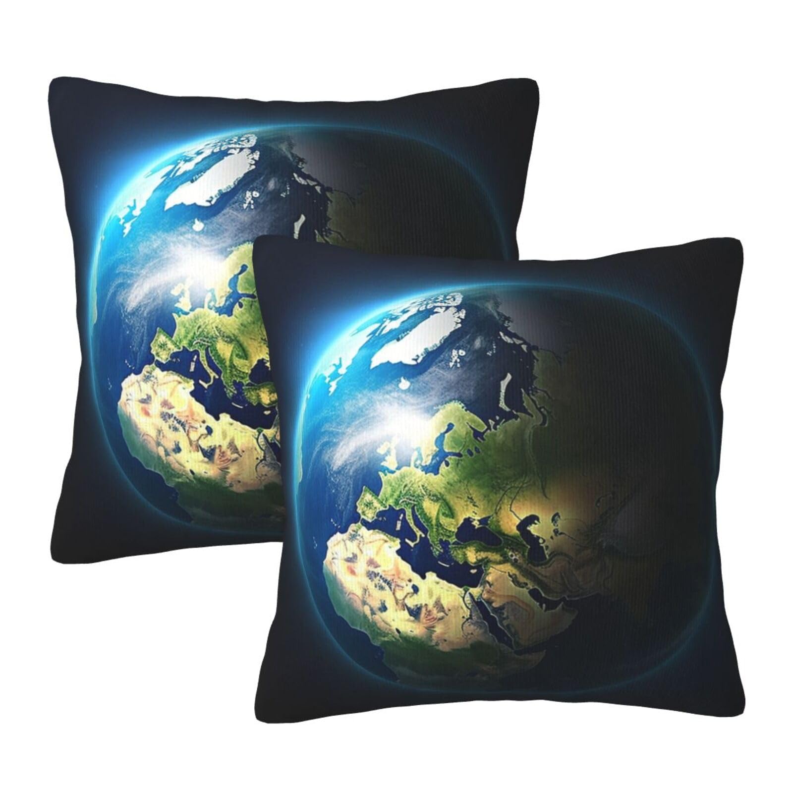 Housses de coussin douces pour rénover un canapé ancien, lot de 2 carrées 55,9 cm