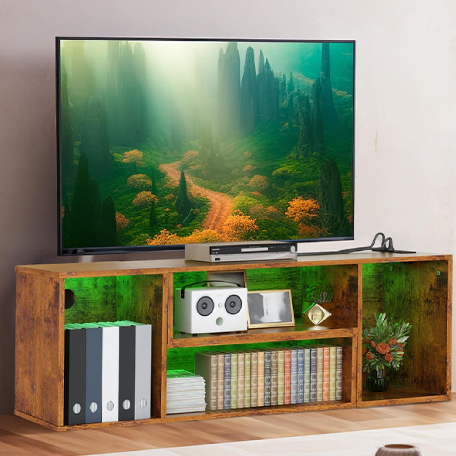 Recaceik Book Shelf, LShaped Cube Storage Bookcases with