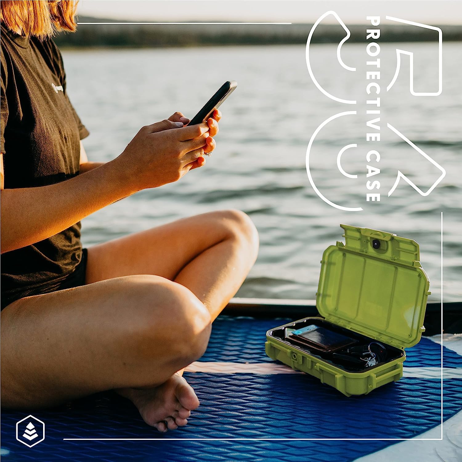 Evergreen 56 - Funda Protectora Impermeable para Caja Impermeable, Seguro para Viajes, especificaciones Mil, Fabricado en Estados Unidos, para organizar cámaras, teléfonos, Camping, Pesca, Senderismo