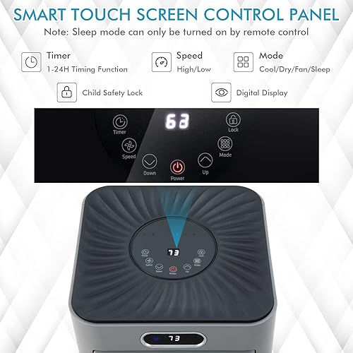 Vista 23 de PETSITE Aire acondicionado portátil, unidad de refrigeración de CA 3 en 1, función de ventilador y enfriador de aire, control remoto, kit de ventana