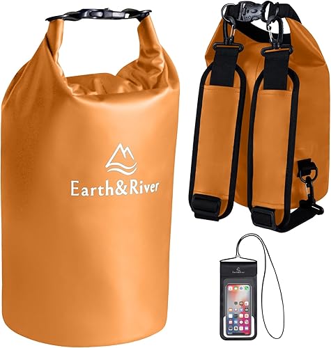EARTH&RIVER Mochila seca impermeable de alta calidad, extra gruesa, protección para todas las actividades acuáticas y campamentos, bolsa seca ligera