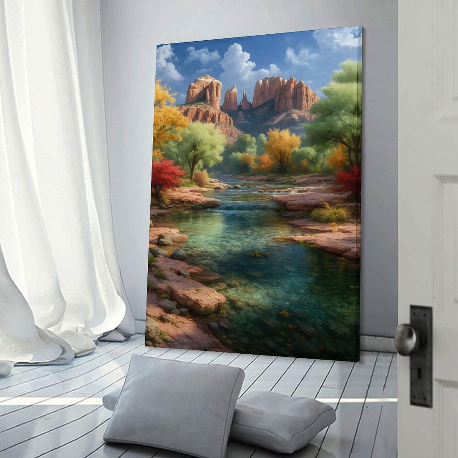Junmoney Southwestern Dreamscape Home Decor Wall Art 12x18inch(30x45cm), for Office, Study Or Home Workspace, Home Office Artwork with Decorative Appeal