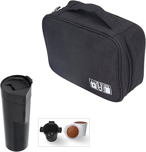 Miniatura 5 de Tnfeeon Bolsa para cafetera, bolsa de almacenamiento para máquina de café, bolsa de viaje para cafetera, organizador multifuncional de viaje para