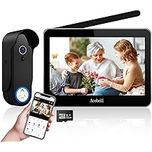Wireless Smart Video Doorbell Intercom System, WiFi 1080P Video Doorbell Camera with Monitor, Video Door Phone with 7''Touch Screen, Motion Detection, No Subscription, APP Control