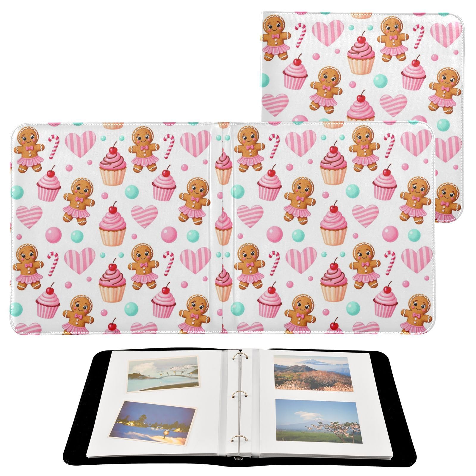 Skórzany album do scrapbookingu, zdjęcia i prace pa