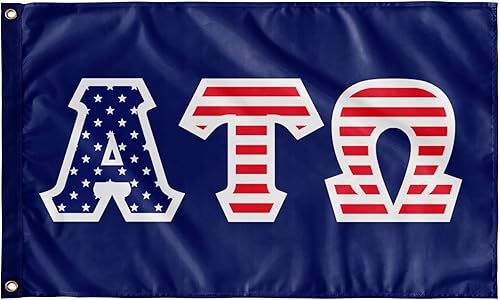 Bandera de Estados Unidos Alpha Tau Omega - 3 pies x 5 pies