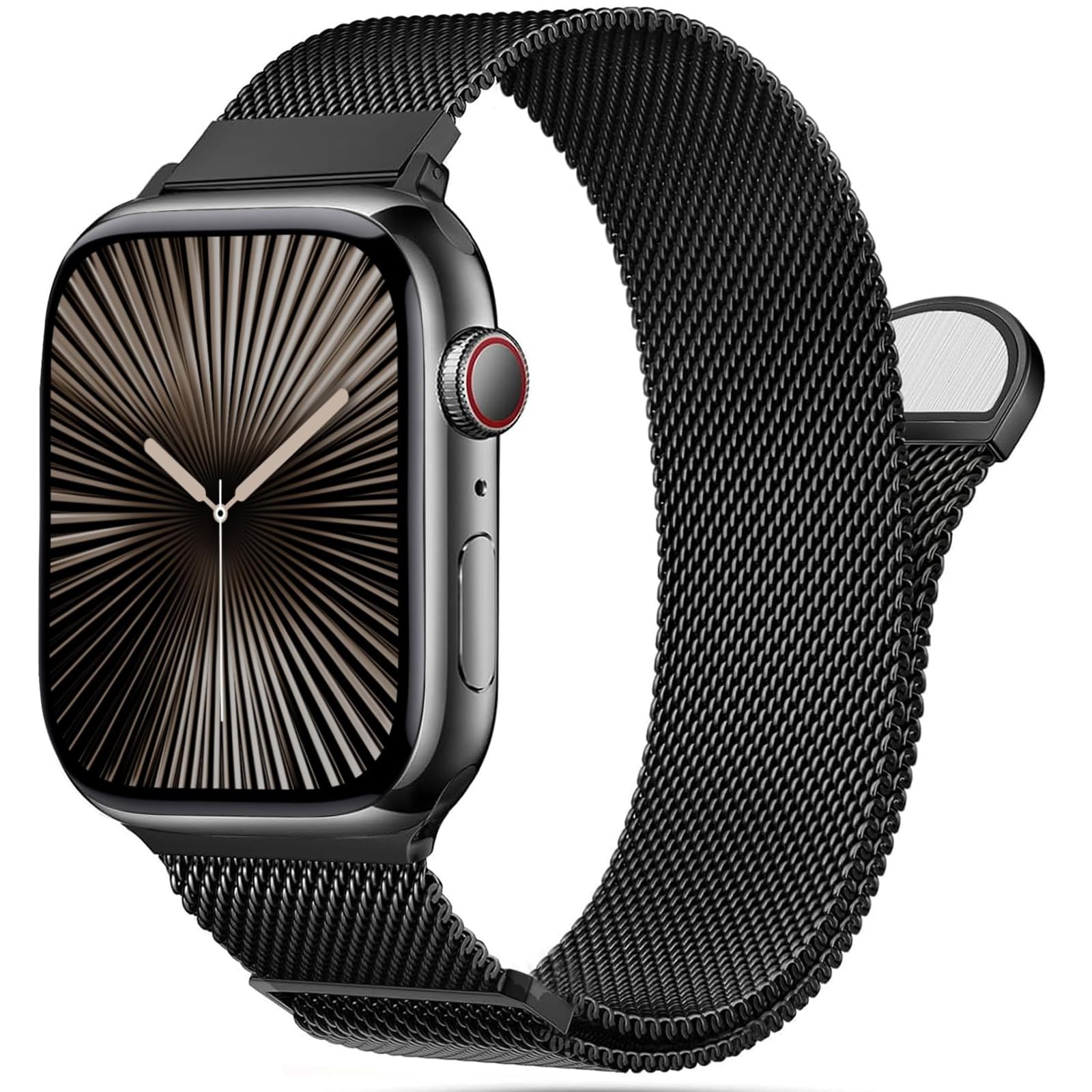 Strap Compatible with Apple Watch Straps Series 11 10 9 8 7 6 5 4 Ultra SE 3 2 49mm 46mm 45mm 44mm 42mm 41mm 40mm 38mm for Women Men, Magnetic Clasp Adjustable Metal Bands for iWatch