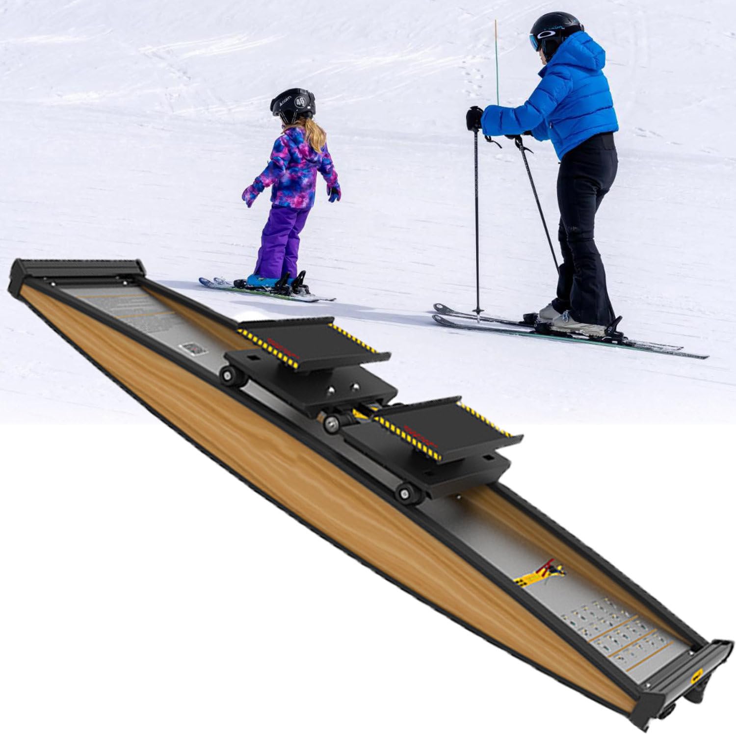 Máquina de esquí, simulador de entrenamiento de piernas, máquina de entrenamiento de equilibrio corporal, equipo de fitness aeróbico para interiores, simulador de esquí para entrenamiento de cintura.