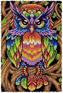 Latch Hook Rug Kits, DIY Latch Hook Rug, Home Carpet Rug Making Canvas Kits, DIY Crochet Kits Embroidery Kits Needlework Crafts for Home Decor, Latch Hook Kits for Beginners Kids Adults, 60 X 40 cm