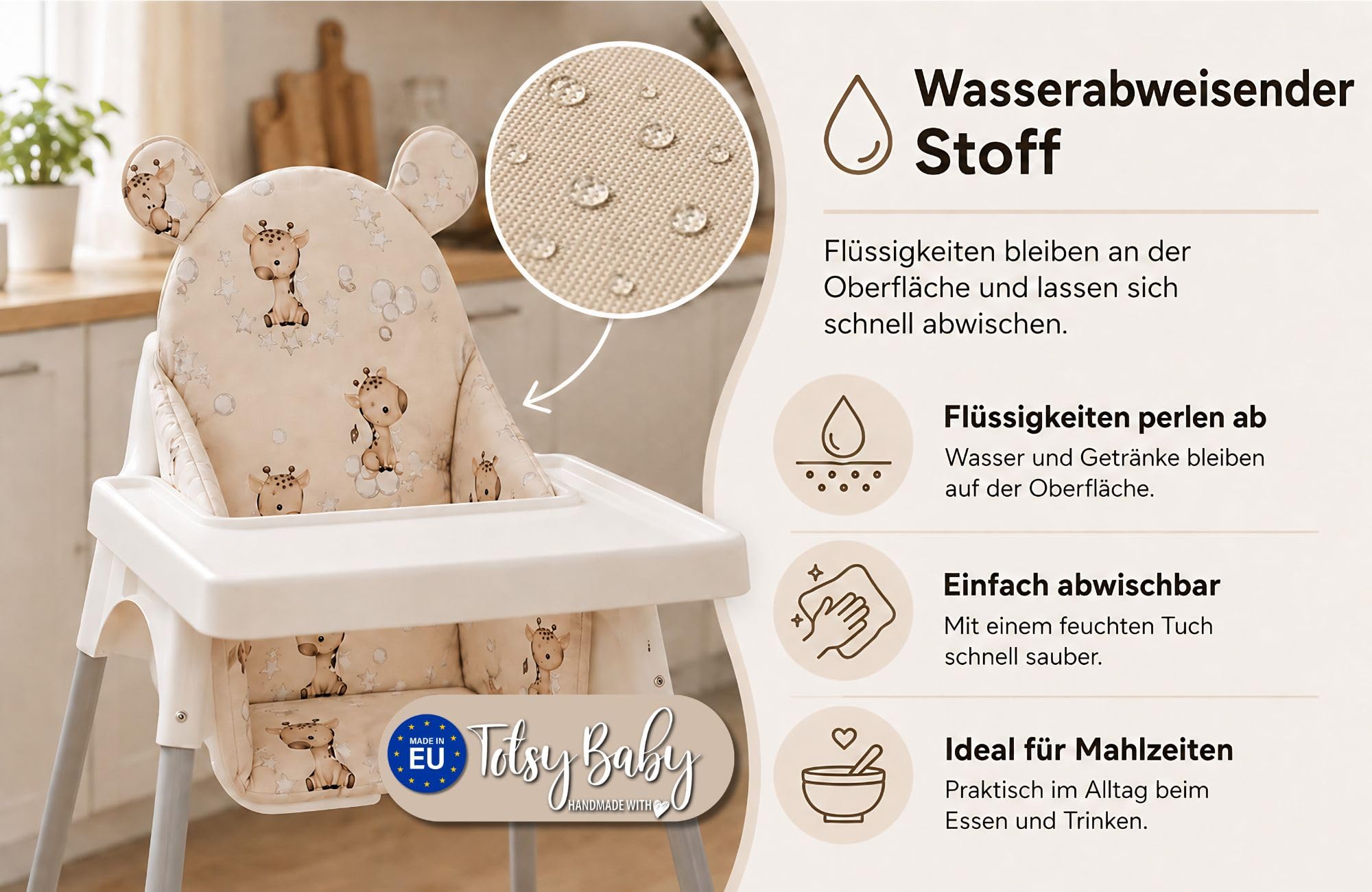 Wkładka na krzesełko do karmienia Ikea Antilop Galaktyka (mix białych gwiazdek na szarym tle) Poliester