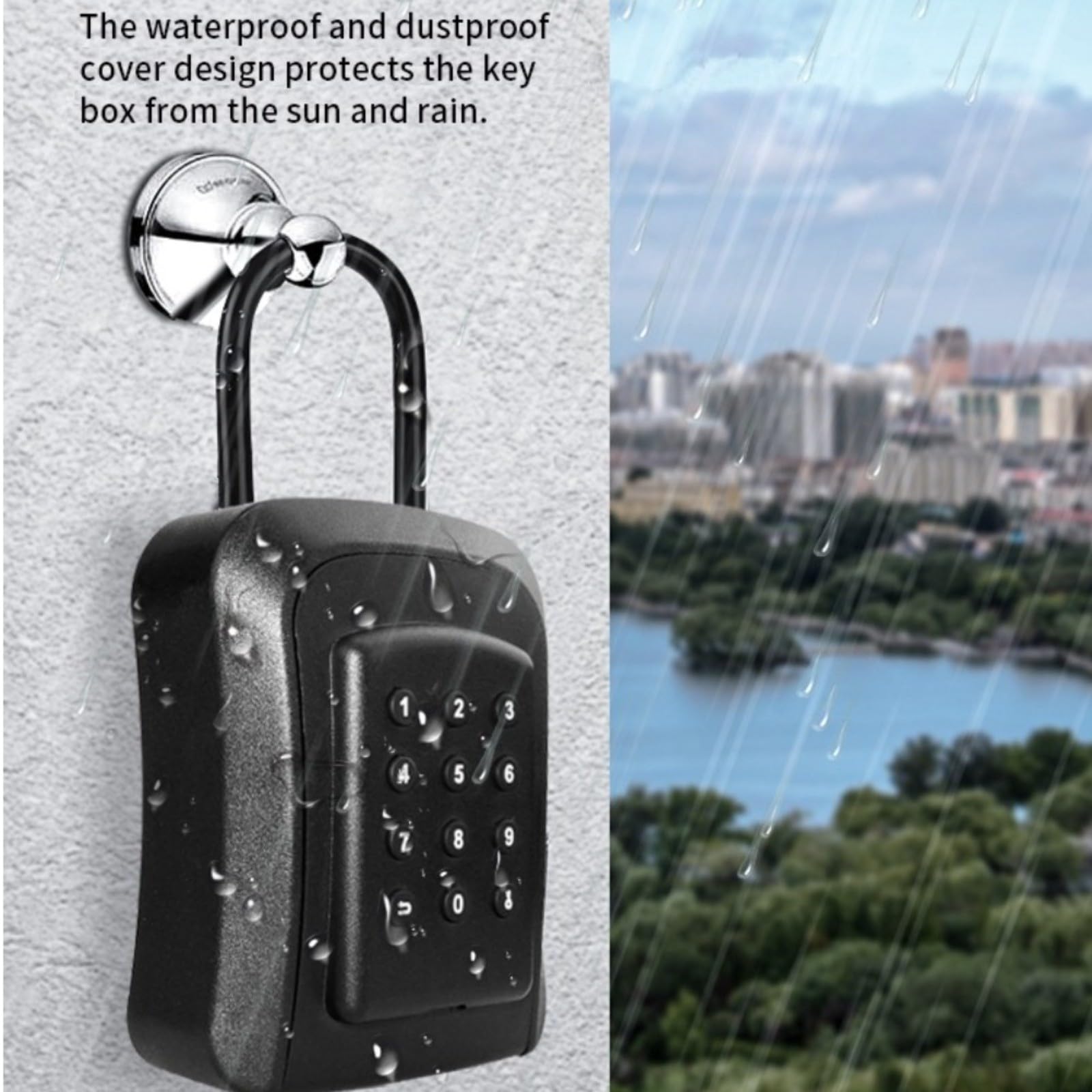 Smart Lock con password e controllo app per tuya e per ttlock IP65 impermeabile, per cancello esterno batteria standby lunga costruzione in metallo (lega per tuyaApp)