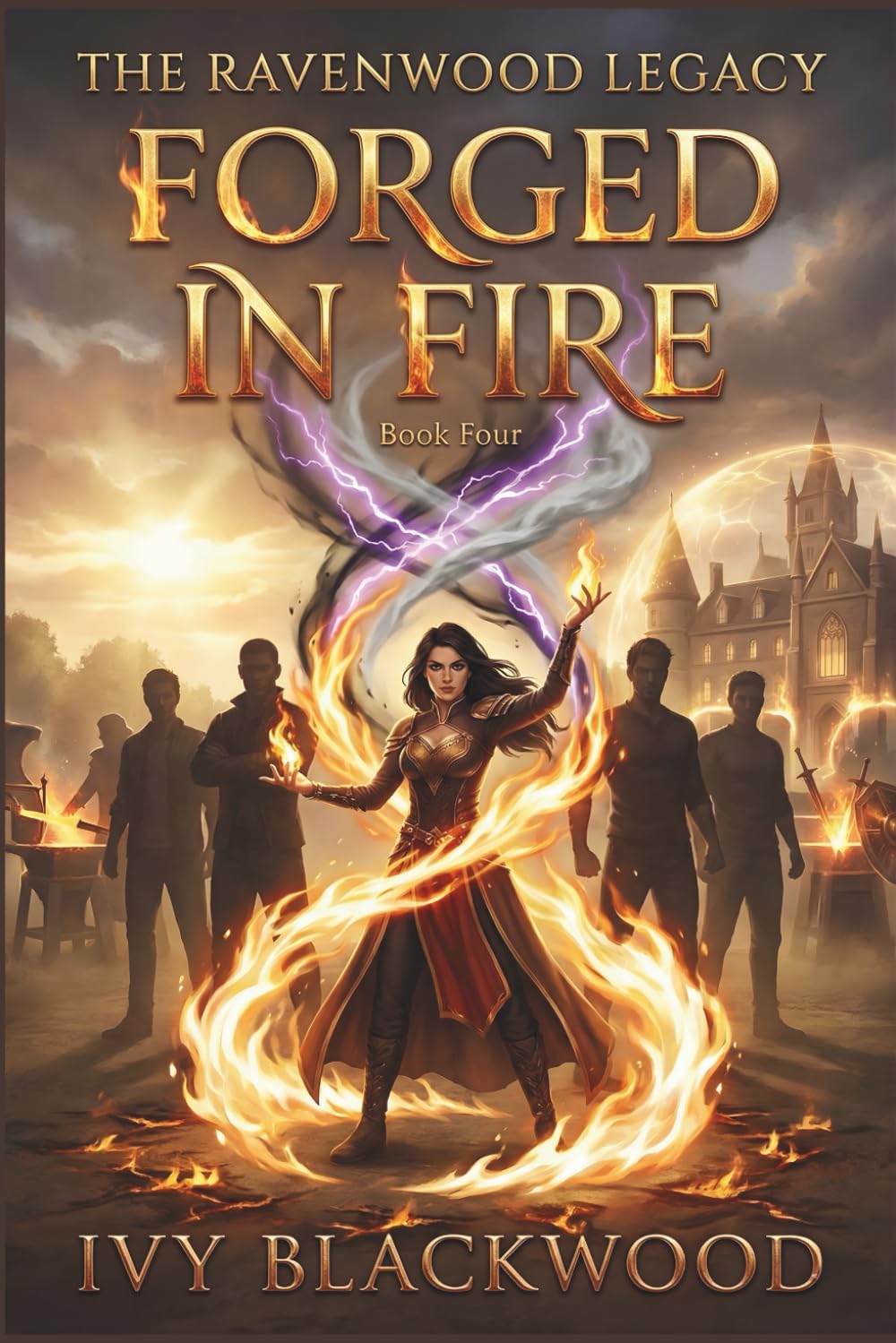 Forged in Fire: A Reverse Harem Paranormal Academy Romance (The Ravenwood Legacy Book 4)