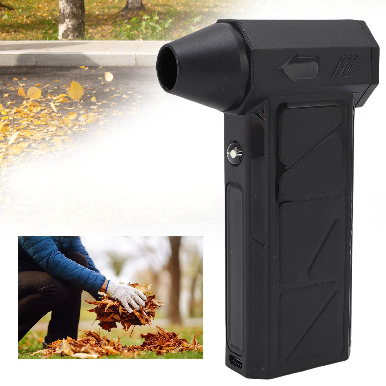 Jiawu Dépoussiéreur électrique 100000 Tr/min, Souffleur de Poussière Rechargeable à Ultra Haute Vitesse pour le Nettoyage de L'intérieur de la Voiture, 1 unité