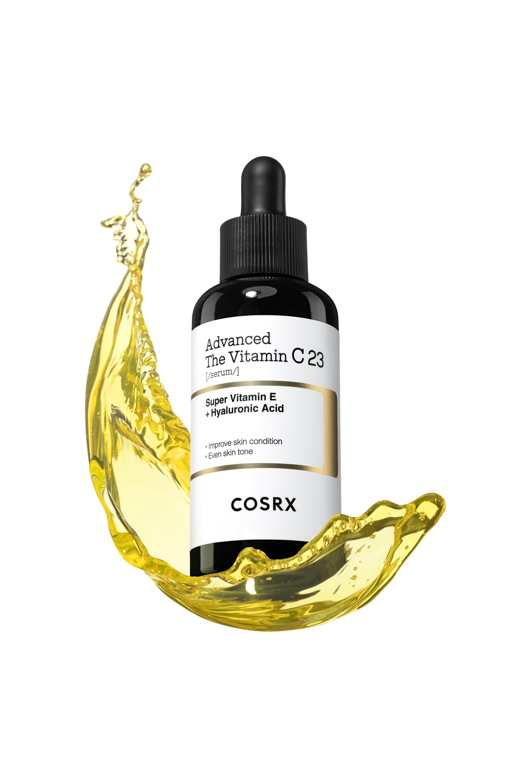 COSRX Sérum à la vitamine C pure à 23% avec vitamine E (acide ascorbique) et acide hyaluronique, sérum hydratant pour le visage, réduit les ridules 0,​70 fl.​oz, 20 g (paquet de 1)