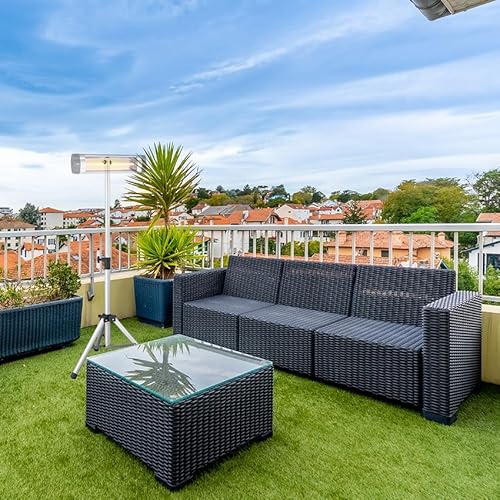 Stativ für Außenheizung, mit Infrarotquarz, Maße 69 x 69 cm, ideal zum Beheizen von Außenbereichen.