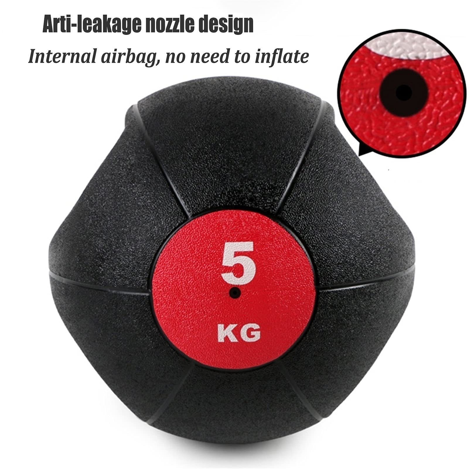 Pelota Medicinal Bola De Medicina Binaural, Gimnasio para El Hogar Equilibrio De Equilibrio De La Fuerza del Entrenamiento De La Fuerza De La Fuerza del Núcleo, 3KG/4KG/5KG/6KG/7KG/8KG/9KG/10KG