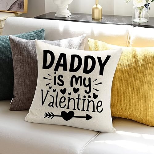 Miniatura 5 de Daddy is My Valentine - Funda de almohada romántica para el día de San Valentín boda compromiso aniversario decoración del hogar para sofá