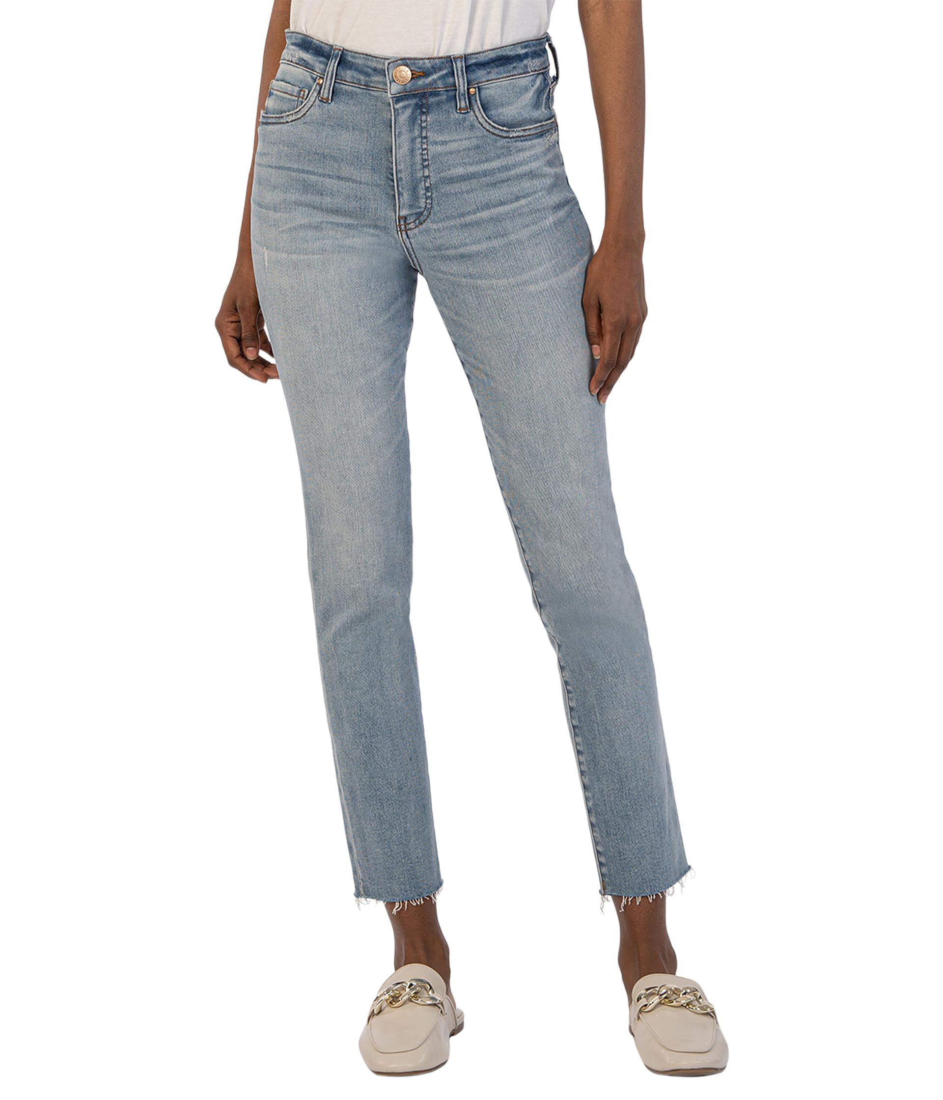 KUT from the Kloth Reese Ankle Straight Leg with Raw Hem