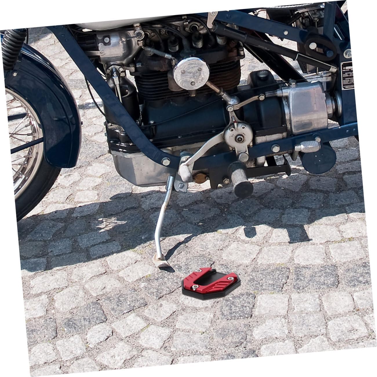 2pcs Motorcycle Kickstand Foot Plate Kickstand Base for Scooters Motorcycles Non-slip Side Stand Plates Shoes