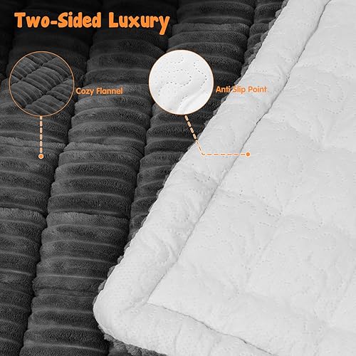 Miniatura 3 de Tapete de cama para mascotas de asiento trasero, cama de perro a cuadros para asiento trasero de automóvil, fundas de franela para perros de dos