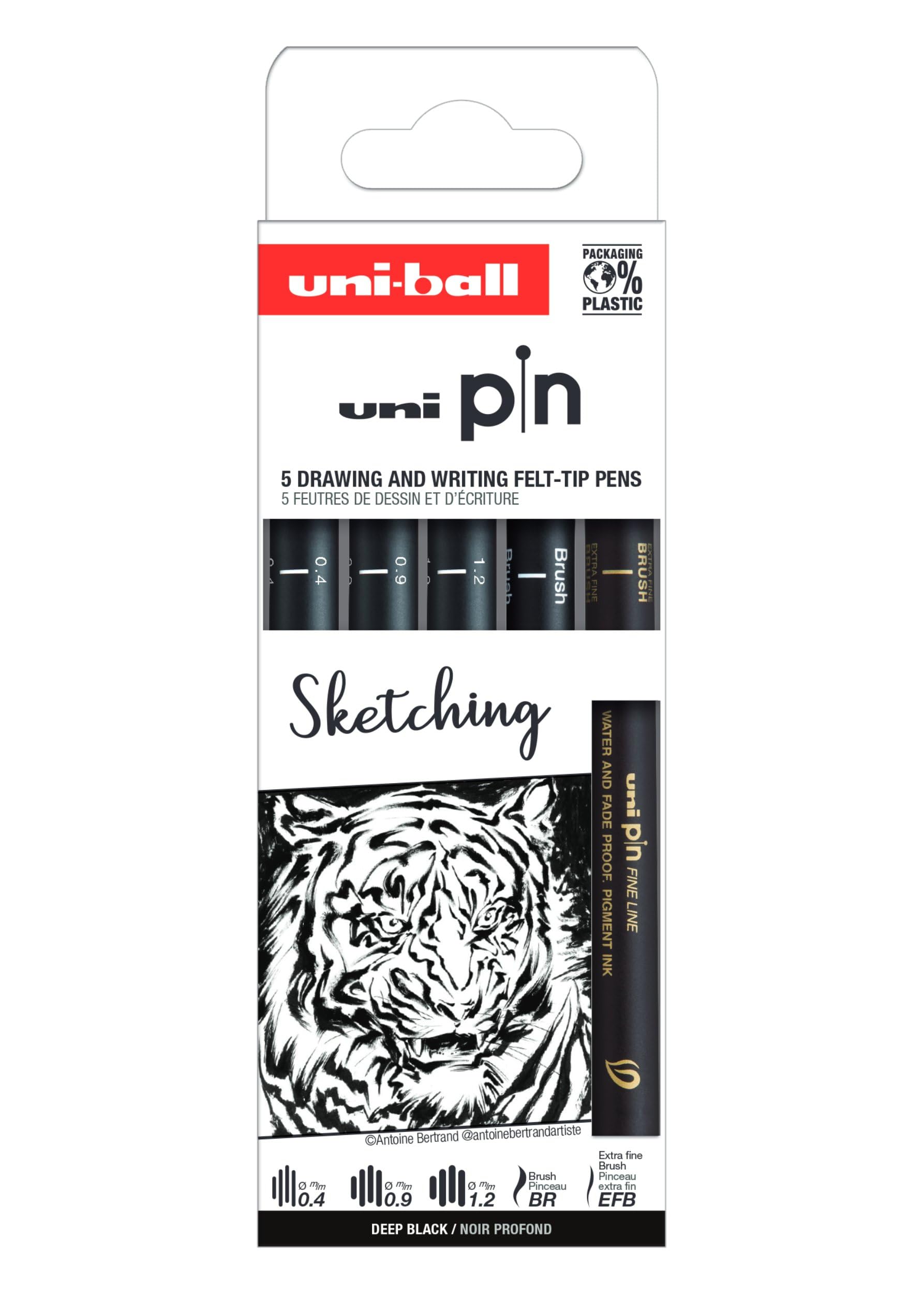 Uni-ball Sketching Filzstifte Uni Pin Sketching Set Product Description