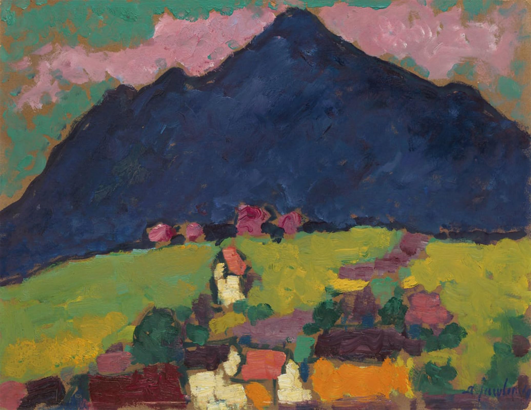 ARTXLXXBN Famous Painting Canvas Artwork Graffiti Print Murnau by Alexej Von Jawlensky Portrait Canvas Image for Home Decor 60x90cm