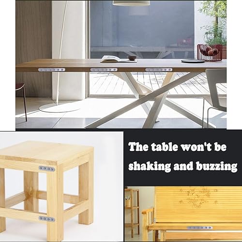 Miniatura 6 de Sumnacon 8 placas planas de acero inoxidable – Placa de reparación resistente de 4 pulgadas, soportes de esquina recta, conectores de reparación