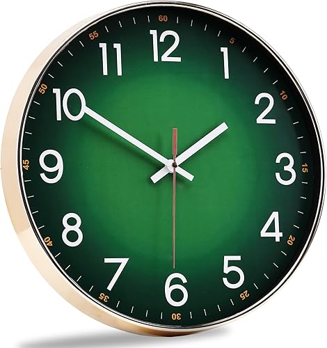 Reloj de pared, moderno reloj de pared redondo de 12 pulgadas, reloj de pared silencioso de cuarzo de calidad, relojes de pared decorativos para