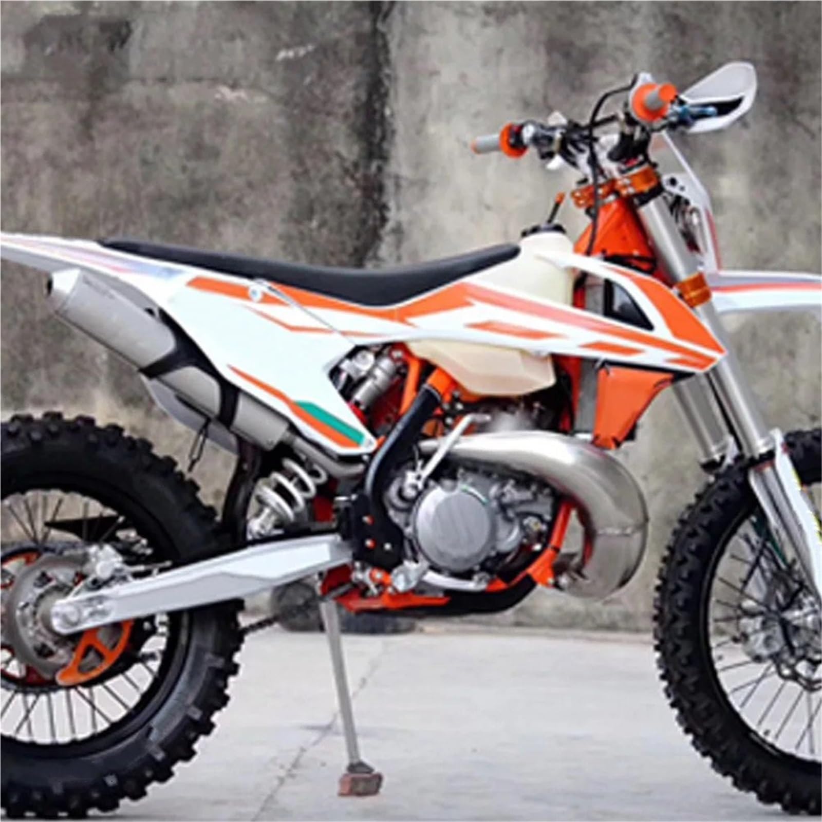 Płyta ochronna zbiornika Pasuje do SX SXF XC XCF EXC EXCF XCFW XCW 2019-2023 osłona zbiornika paliwa motocykla obudowa owiewki pokrywa lewa prawa strona(White)