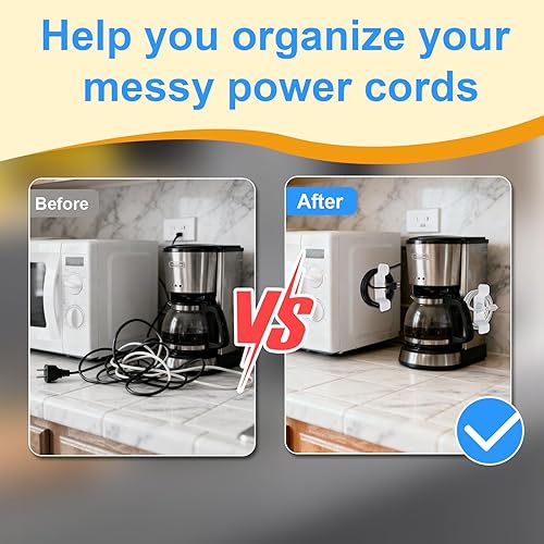Miniatura 7 de Organizador de cables para electrodomésticos, 20 unidades, para actualizaciones de escritorio, aparatos de cocina, soporte para aparatos eléctricos,