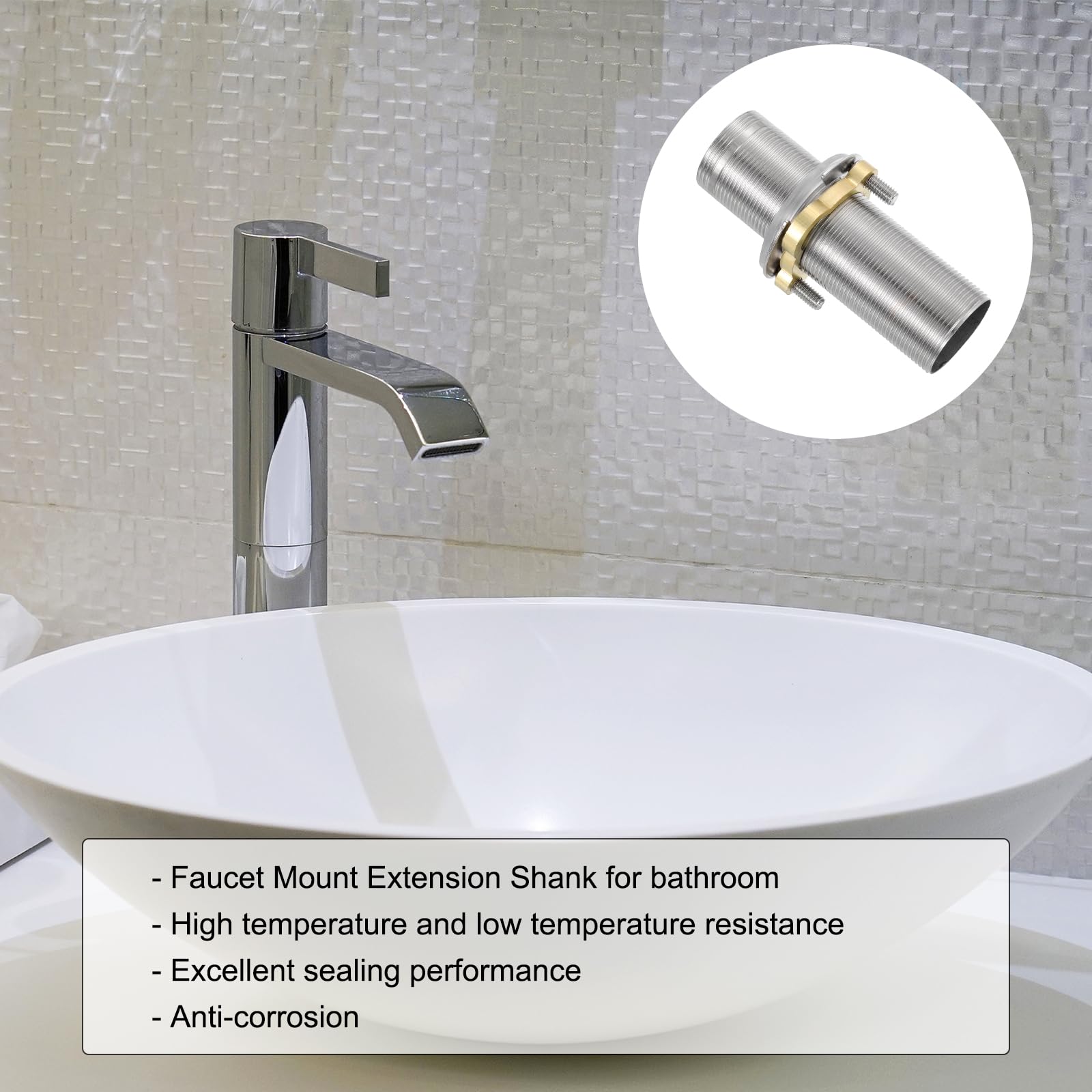 uxcell Faucet Mount Extension Shank 4