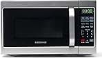 Farberware Countertop Microwave 700 Watts, 0.7 Cu. Ft. - Microwave Oven With LED Lighting and Child Lock - Perfect for Apartments and Dorms - Easy Clean Stainless Steel