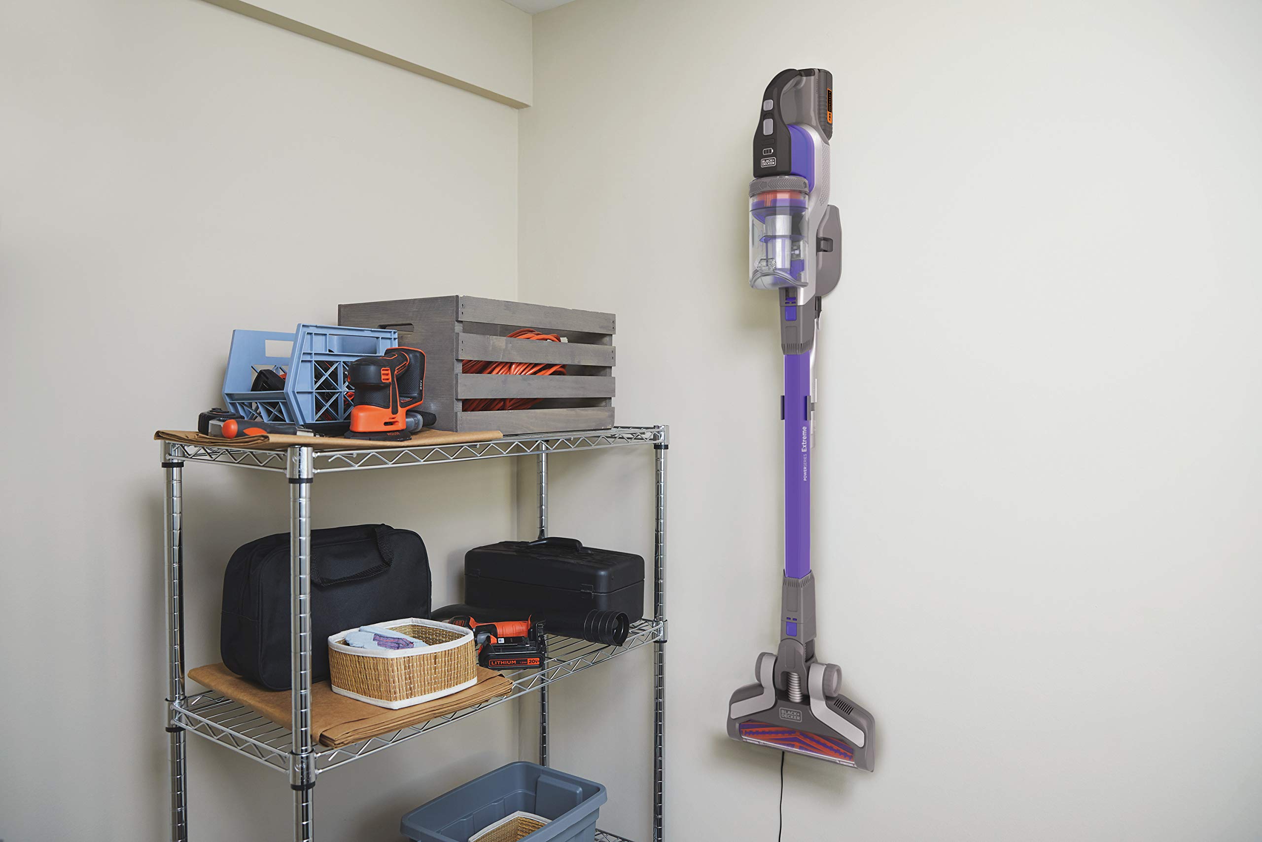 Black+Decker BHFEV362DP-QW Aspirador de Escoba 4en1 Power Series Extreme Especial para Mascotas con batería Externa 36V 2Ah.3 velocidades y 78min de autonomía.