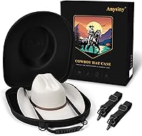 Vista 10 de Caja para sombreros de viaje, a prueba de aplastamientos, estuche de viaje para sombreros de vaquero, caja de almacenamiento, organizador de gorras