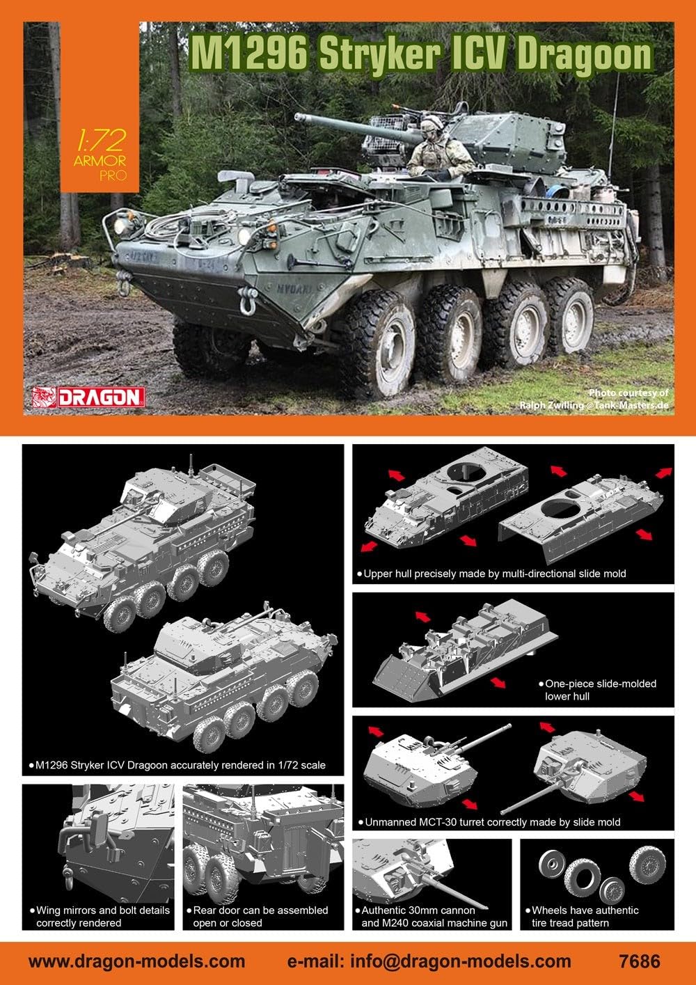 Amazon | ドラゴン 1/72 アメリカ陸軍 M1296 ストライカー ICV