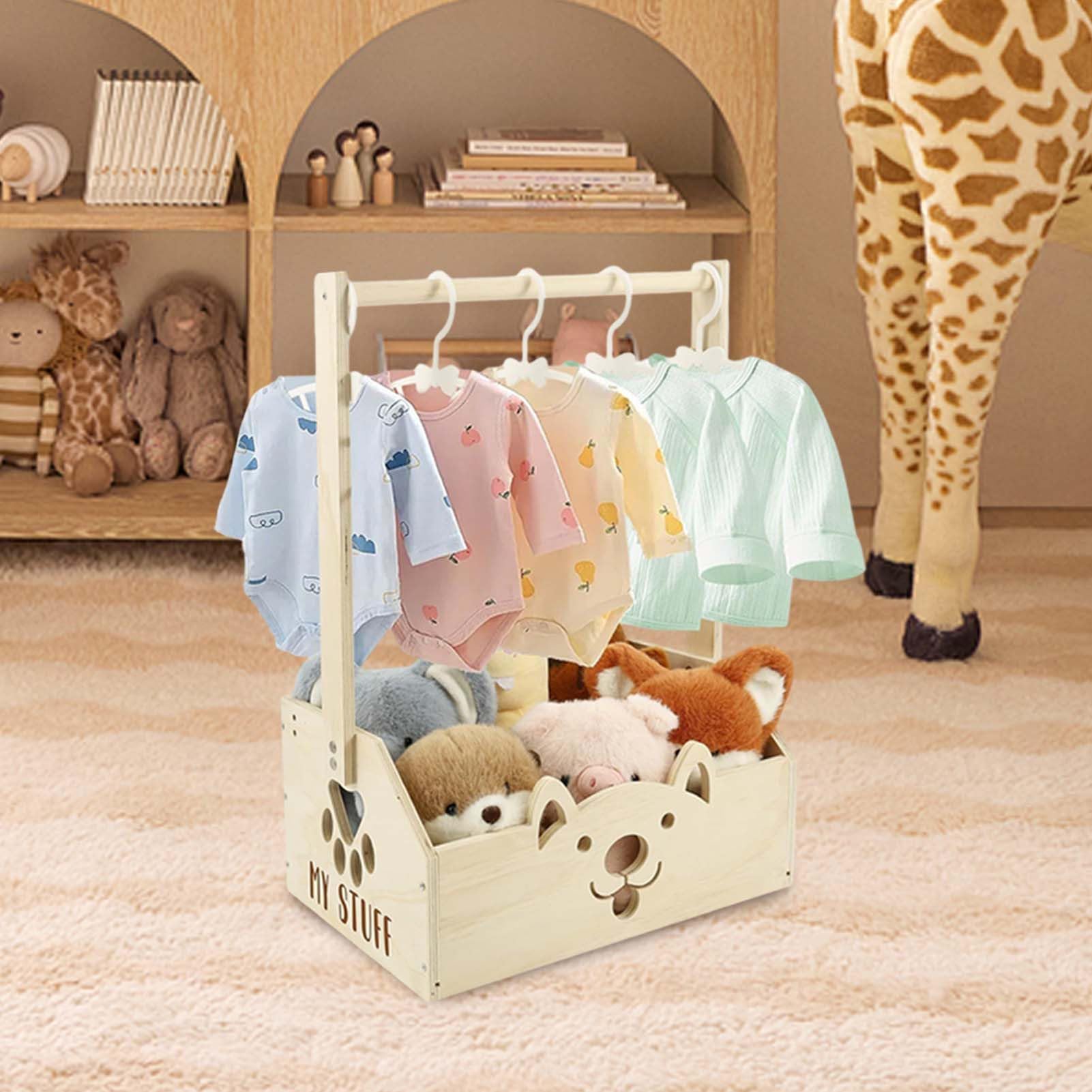 Skrzynka na baby shower, drewniany kosz do przechowywania na baby shower, artykuły do przechowywania kąpieli dla dzieci do sypialni, przedszkola, wynajmu domu, firm, mieszkania