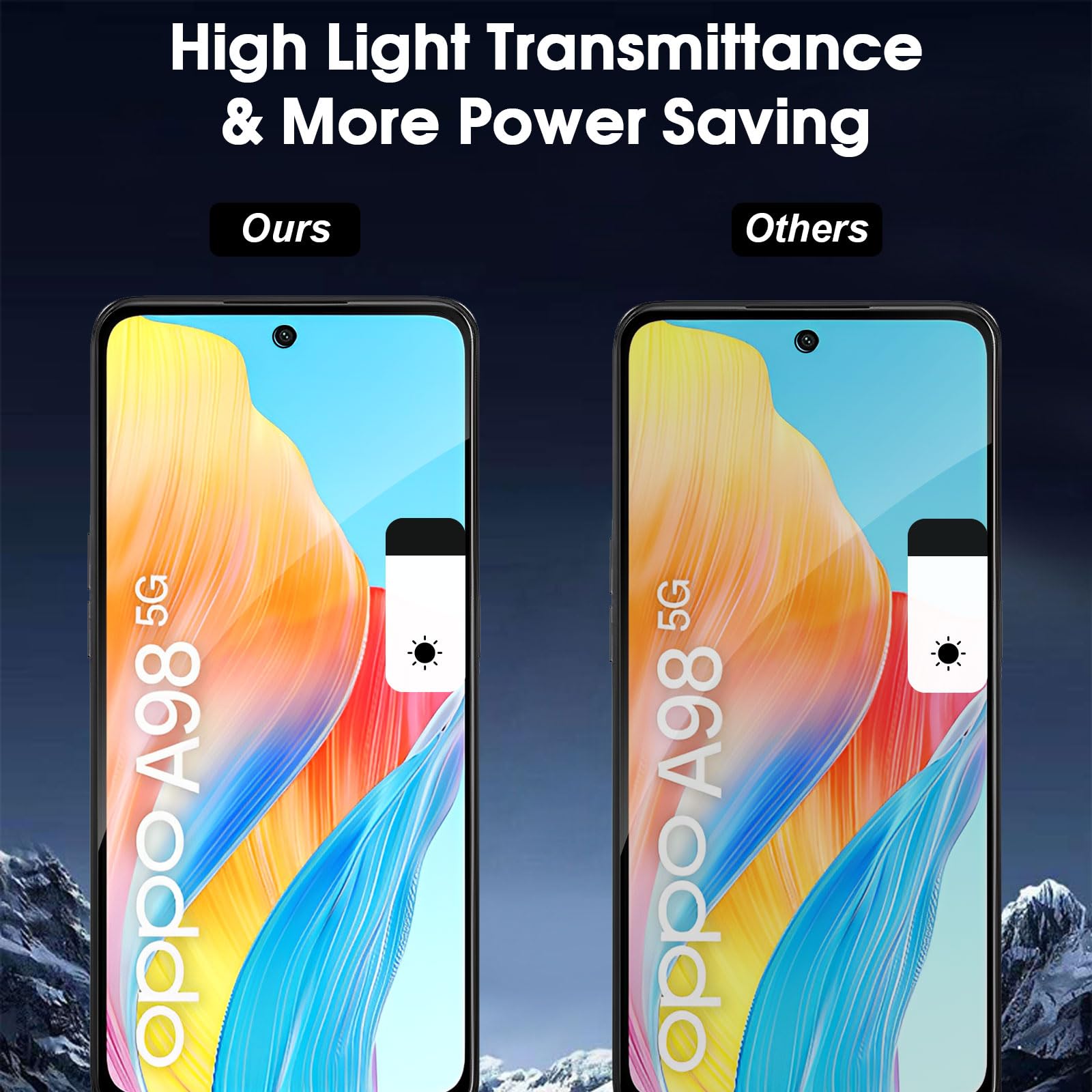 Dabuu Vetro Temperato Per Oppo A98 5G – 2 Pezzi Schermo + 2 Pezzi Fotocamera – HD 9H Anti-Graffio - 2
