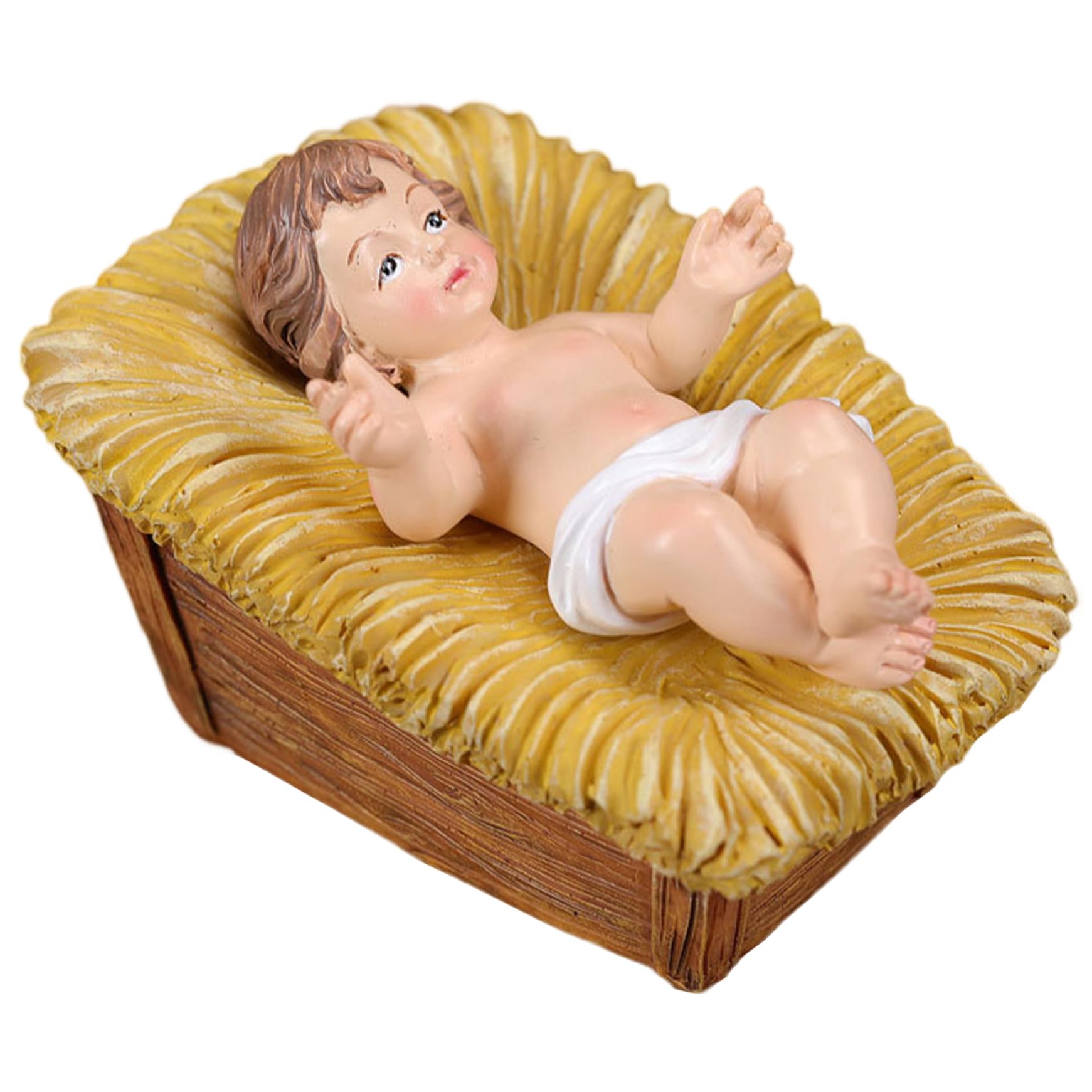 Baby Jesus Figure Mini Resin Saint Baby Jesus Figurine with Clear Details Religious Baby Jesus Figurine for Home, Office and Church Decor, Ideal for Believers Style 2 Baby Jesus Figurine Baby Jesus Fi