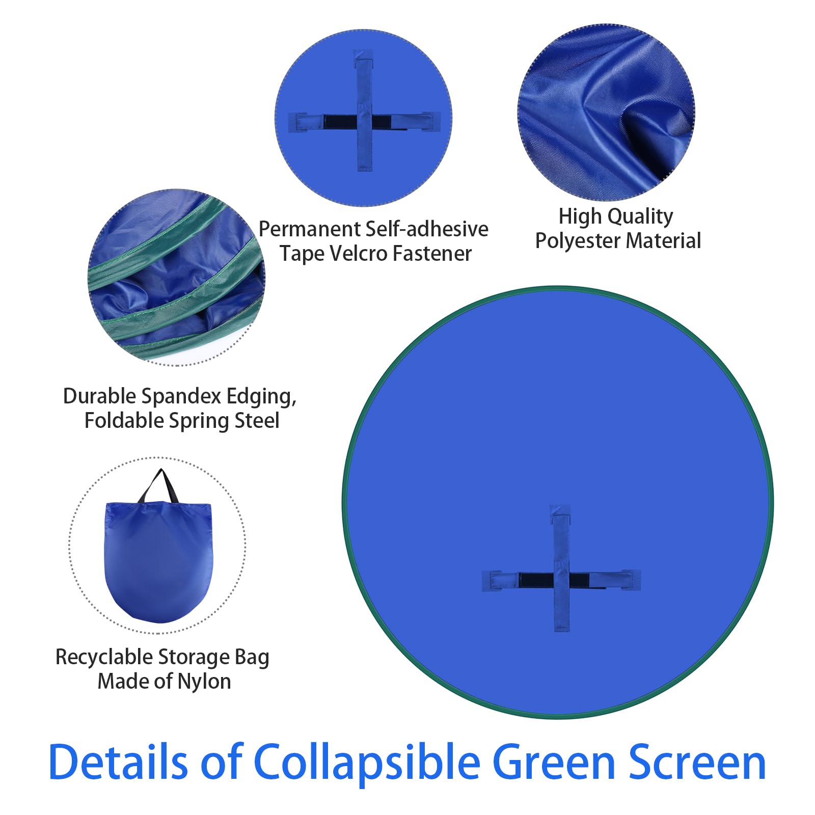Pantalla verde portátil – Telón de fondo de pantalla verde de 56 pulgadas con soporte y pantalla azul reversible para streaming, juegos, zoom y videollamada