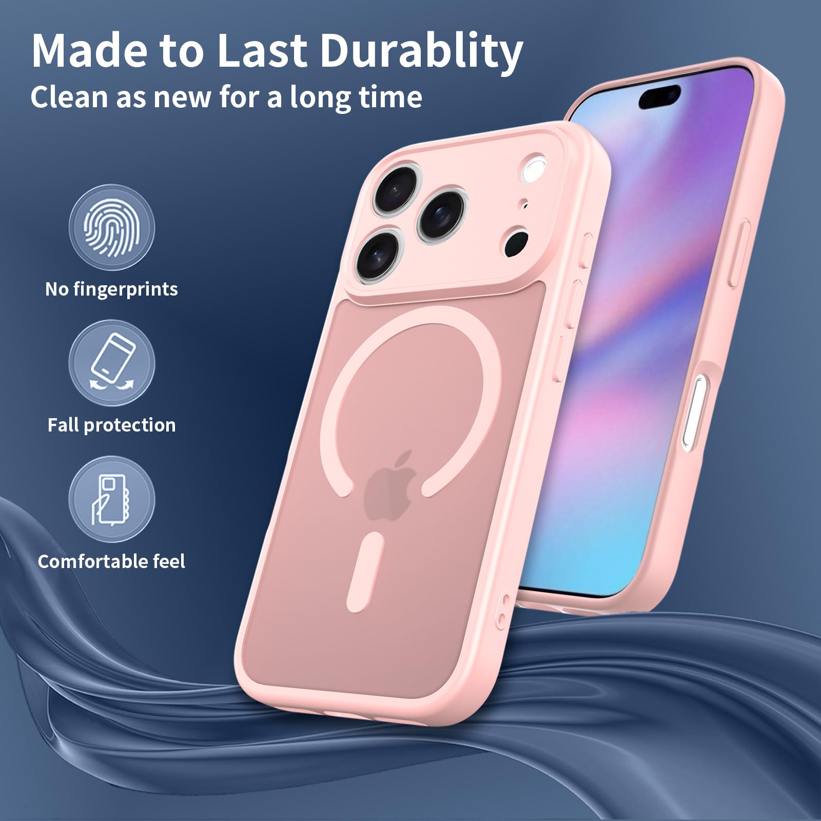 Amazon.co.jp: CasyKasy iPhone 17-Pro-Max用ケース ピンク Magsafe用
