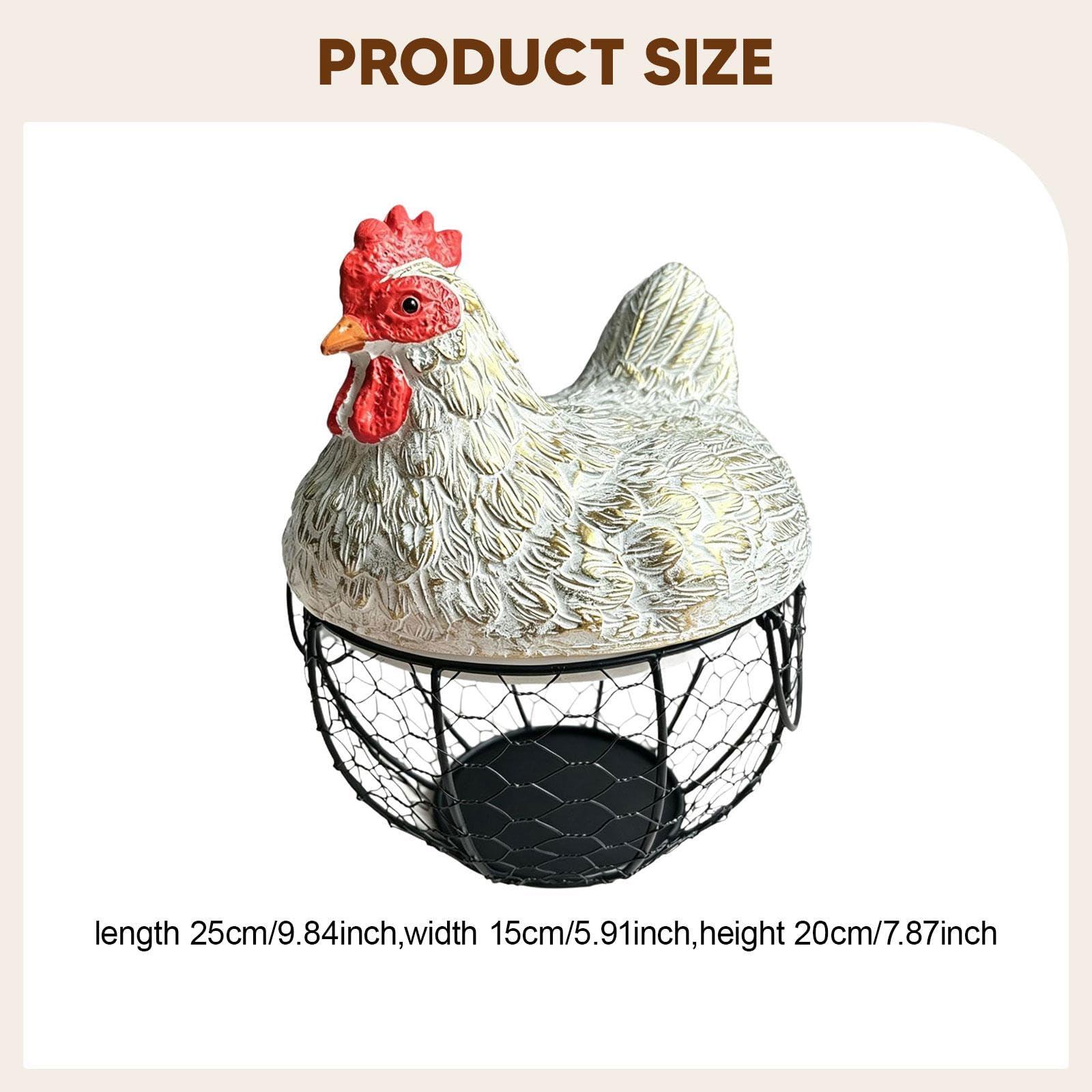 Cesta para almacenar Huevos, Cesta para Recoger Huevos Frescos con Tapa, contenedor portátil para Huevos Frescos para Granja, Blanco