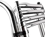 Stainless Steel 4 Steps Removable Folding Rear Entry Pontoon Boat Ladder with Extra Wide Step for Boat Yacht Dock