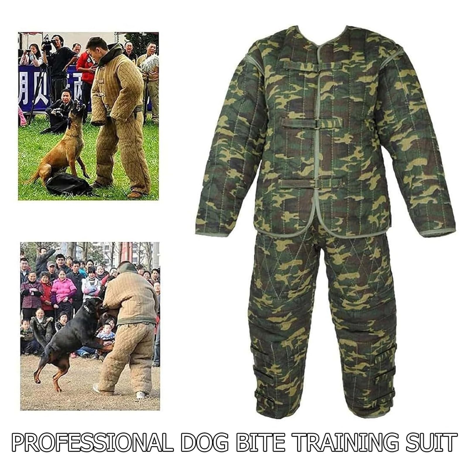 Dog Bite Training Suit for Professional Police Dogs – Full Body Protective Jacket and Pants, Durable Anti-Tear Material, Bite-Resistant, Comfortable for Dog Training
