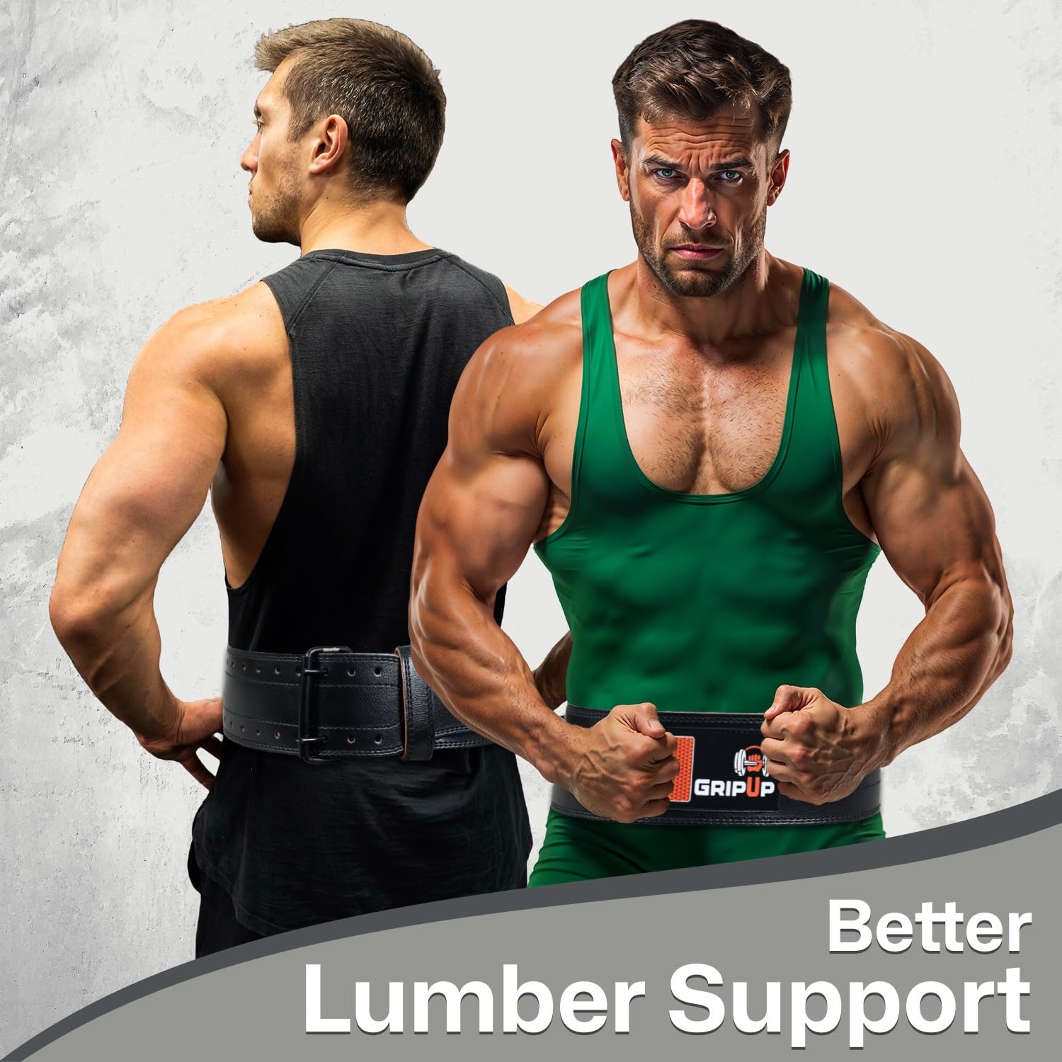 GripUp Weightlifting Belt for Men & Women Approved, 6mm Thick 100% Leather, 4” Powerlifting Back Support, Ideal for Squats, Deadlifts, Bodybuilding, Gym Workouts, and Strength Training GP-007 (Black, S)