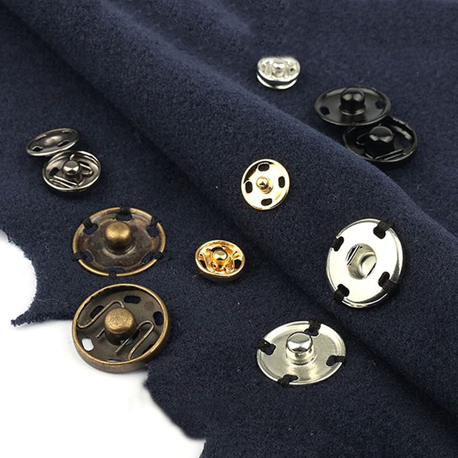 Starożytny Ginuwine DIY10 sztuk 8-30mm Metalowy zatrzask Scrapbooking Niewidoczne guziki Zapięcie płaszcza Akcesoria do szycia(Brass,30mm)
