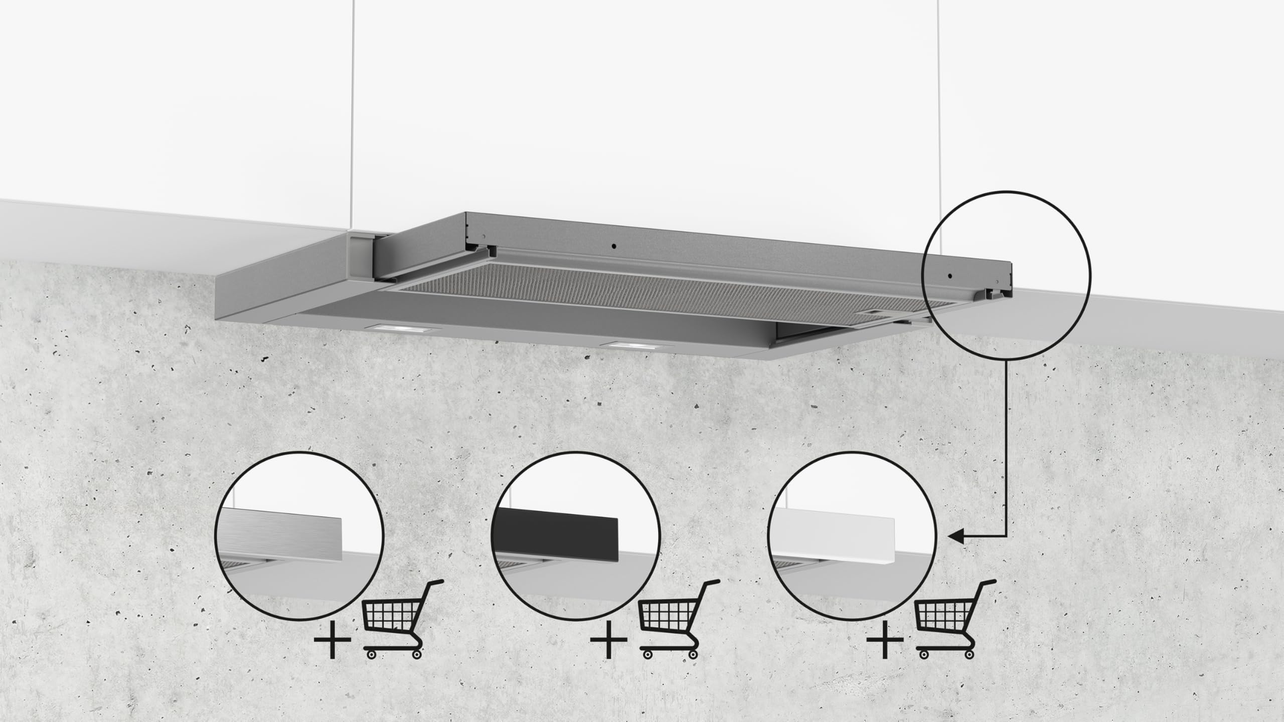 Siemens LI63LB526 iQ100 Hotte plate à encastrer 60 cm, fabriquée en Allemagne, éclairage LED, puissante, évacuation de l'air, filtre à graisse en métal, passe au lave-vaisselle, interrupteur à bascule