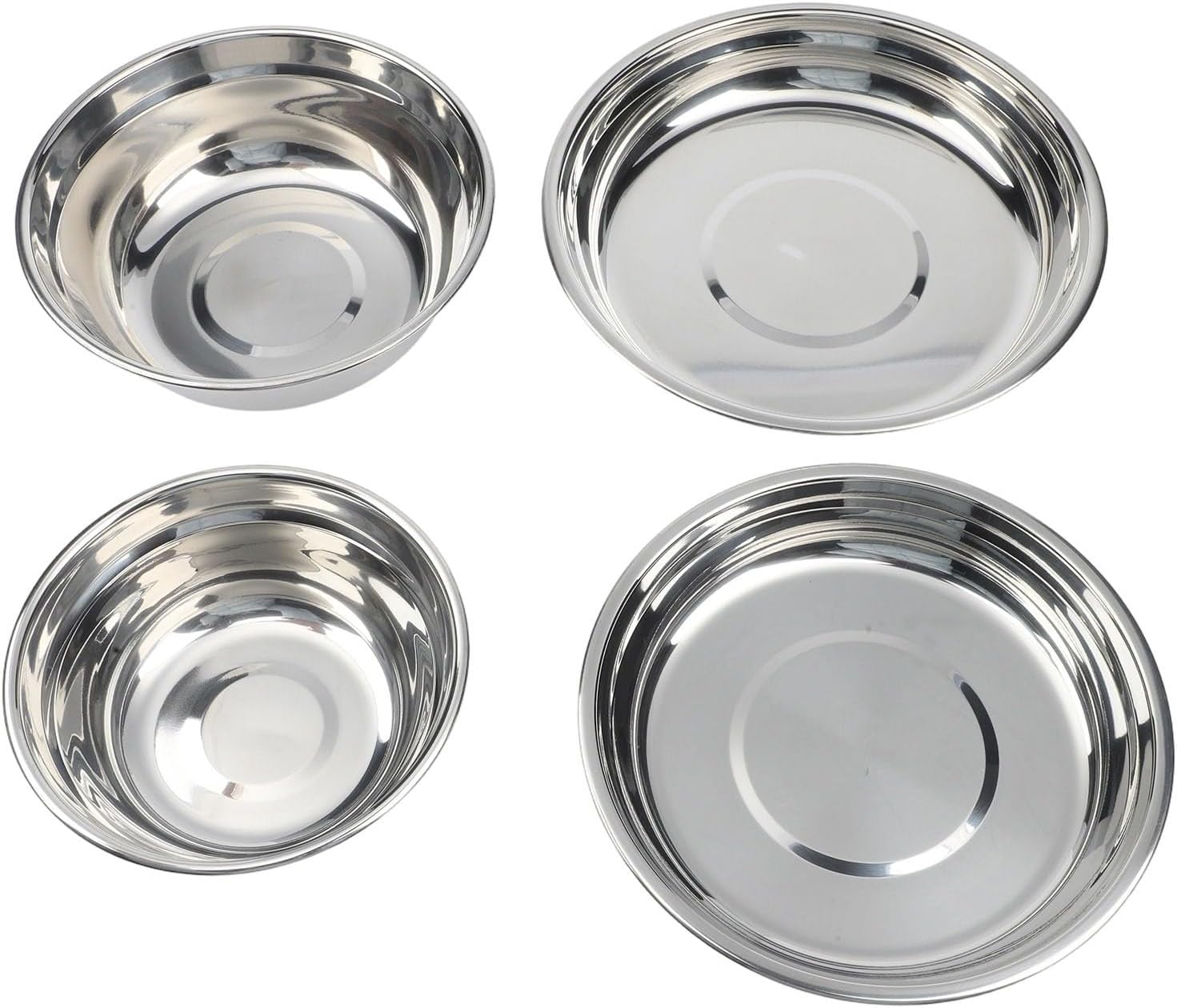 20-Piece Stainless Steel Camping Dinnerware Set,304 Bowls and Plates,Lightweight Portable Tableware for Hiking Picnic BBQ