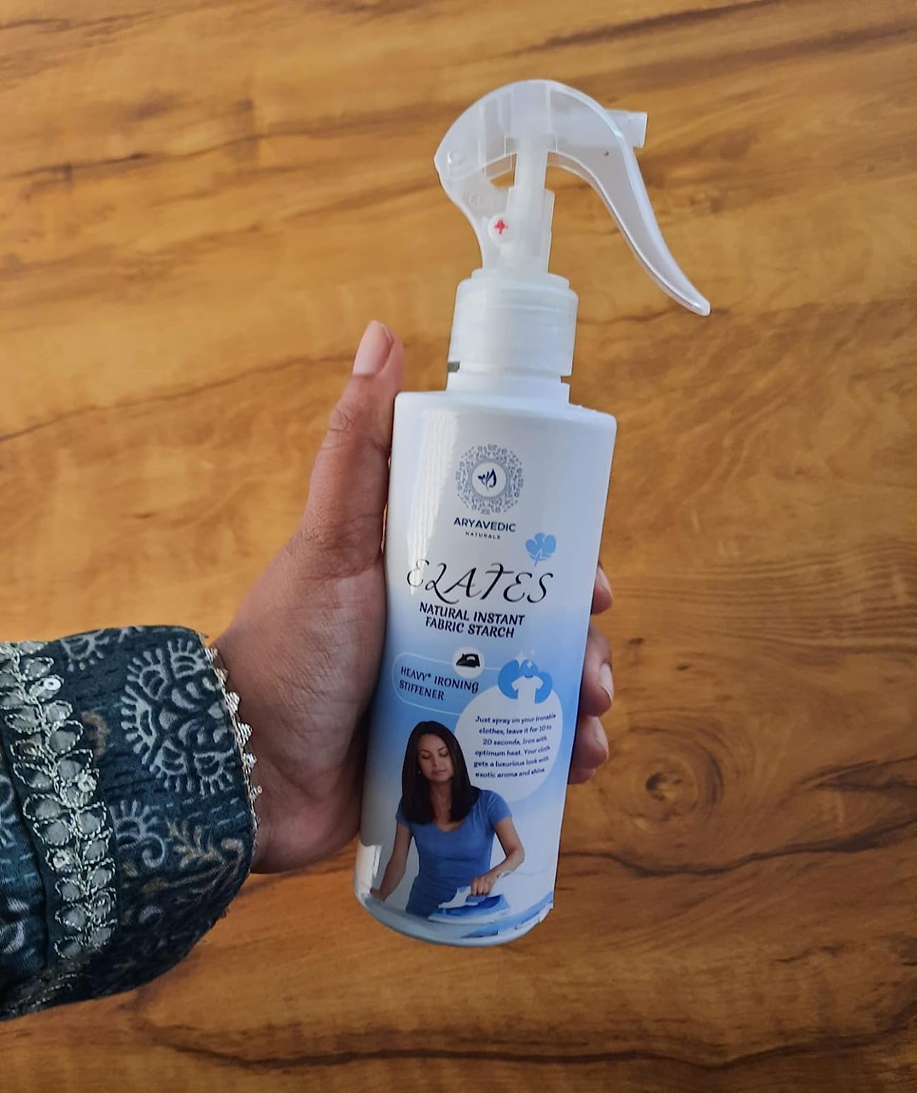 ELATES Natural Instant Fabric Ironing Starch Natural Stiffener Fabric Spray for Clothes