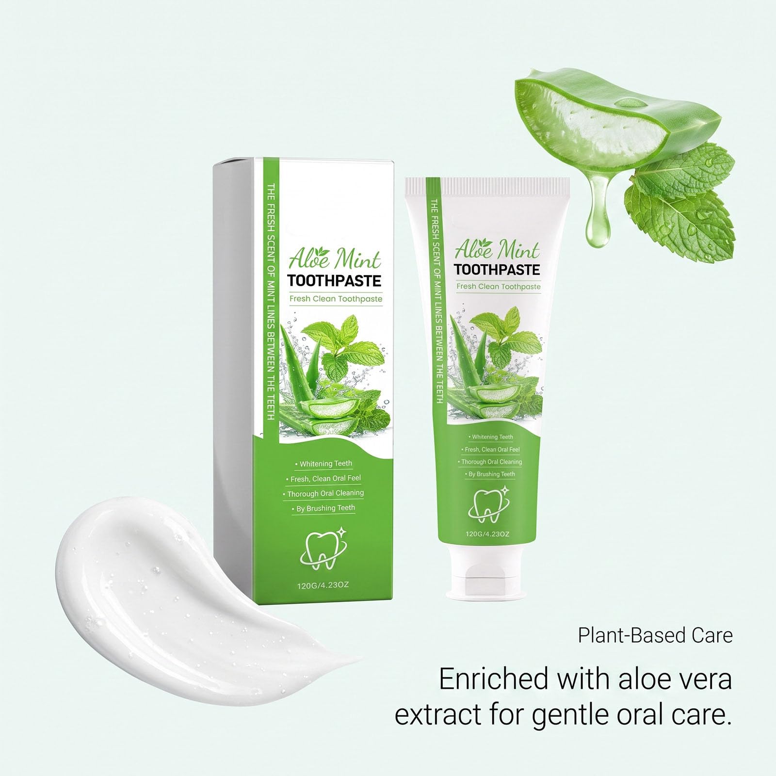 Dentifricio aloe menta sbiancante con nano-idrossiapatite orale (5Pcs)