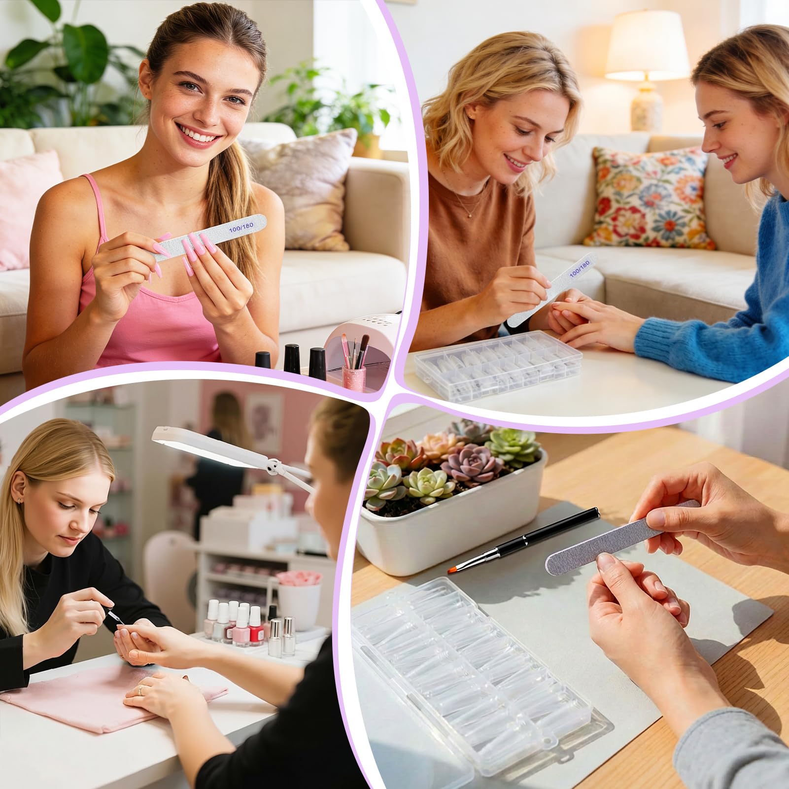 MELLIEX Zestaw 182 podwójnych tipsów do przedłużania paznokci żelowych, przedłużanie paznokci, dwuformowe paznokcie, do manicure, salonu "zrób to sam" (15 rozmiarów w kształcie litery T)